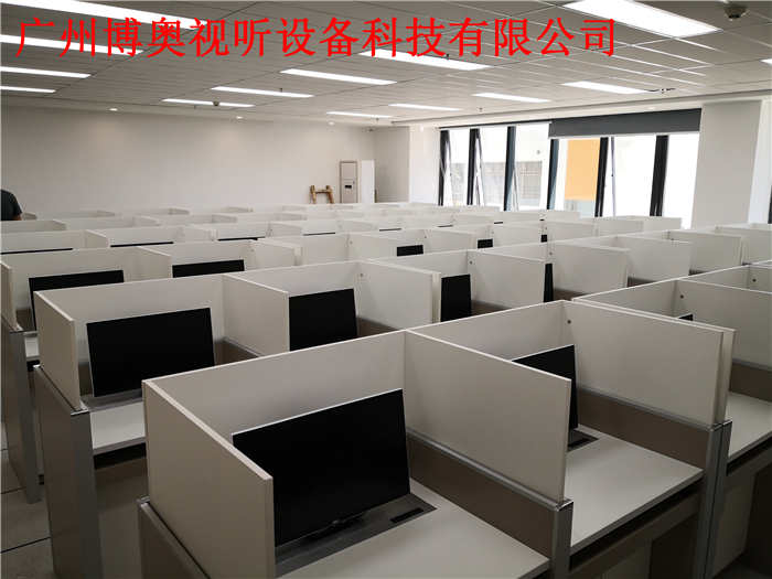 博奥外语训练中心智能电动升降屏风卡座