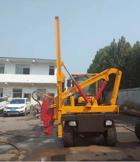 护栏打桩机 高速公路波形护栏打桩机打桩拔桩钻孔空压一体机现货