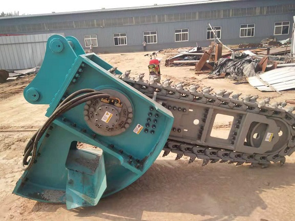 拖拉机带动链条开沟机链条式挖沟机混凝土岩石链式开沟机