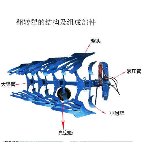 厂家直销液压翻转犁 拖拉机悬挂式液压翻转犁