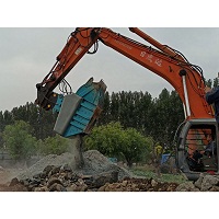 挖掘机钩机属具高频液压DP-35钩机破碎斗建筑垃圾粉碎斗