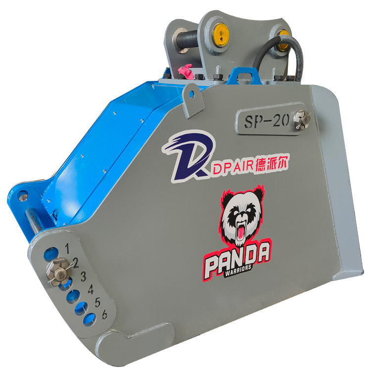 厂家支持定制挖掘机钩机双轴粉碎斗液压岩石破碎机碎石斗