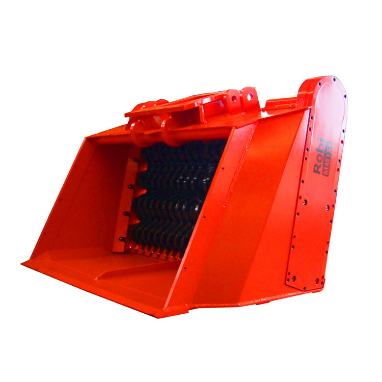 挖掘机改装SFP-40破碎筛沙斗石灰岩碎料筛分斗30-40T分筛破碎斗