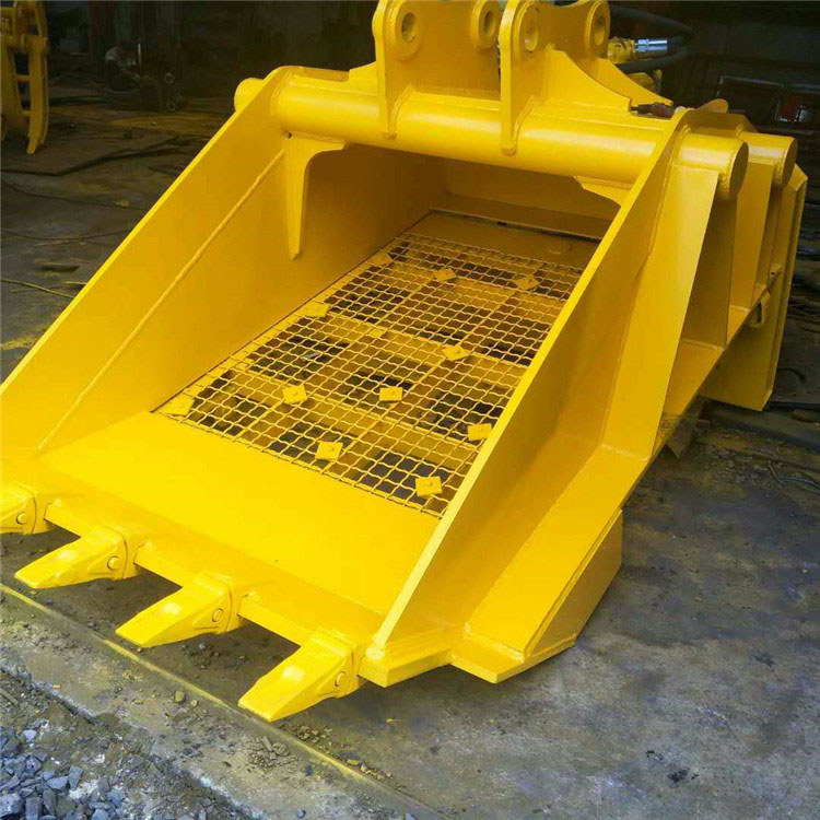 管道回填筛分破碎斗SFP-28工程分筛破碎斗16-28T鄂式破碎斗