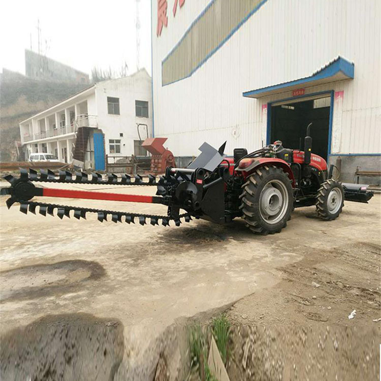 工程管道深挖开沟机农用大型拖拉机链条式土壤开沟机线缆开沟机