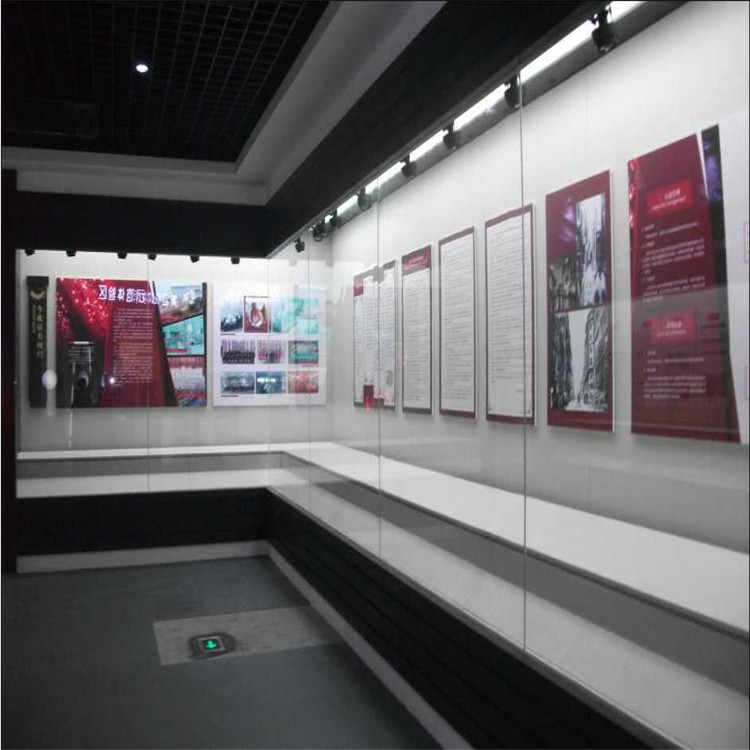 博物馆展览柜玻璃展示柜恒温恒湿文物墙柜通柜书画展柜