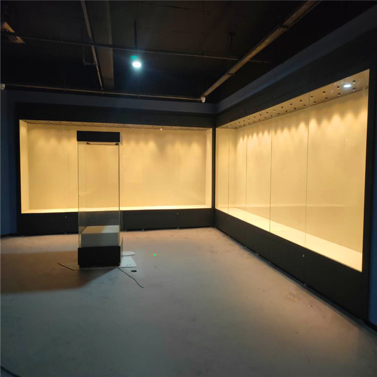 博物馆展示柜古物文物电动柜古董瓷器沿墙柜玻璃全景柜设计定制
