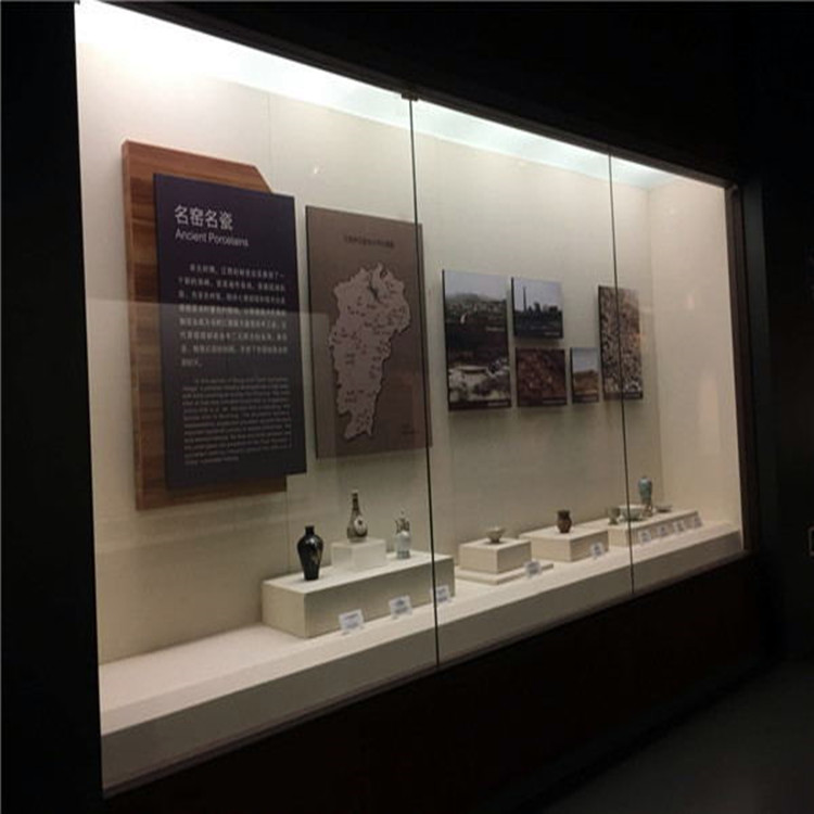 供应惠州隆城博物馆陈列沿墙柜展示柜背柜博物馆展柜