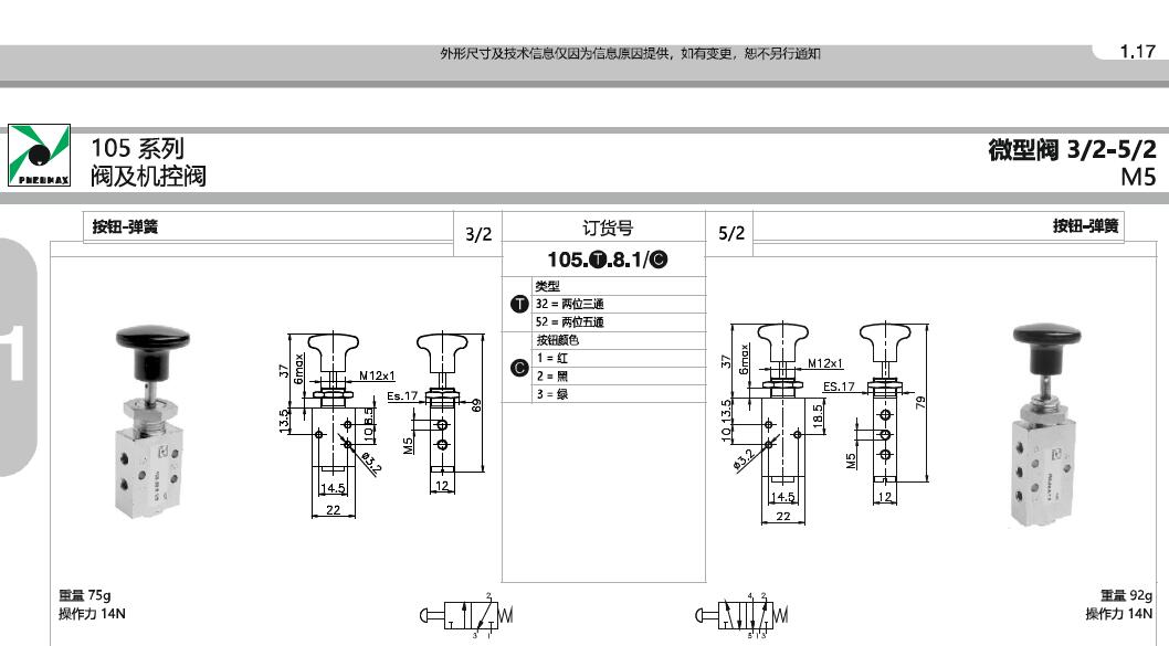 105.32.11.1 PNEUMAX机械阀