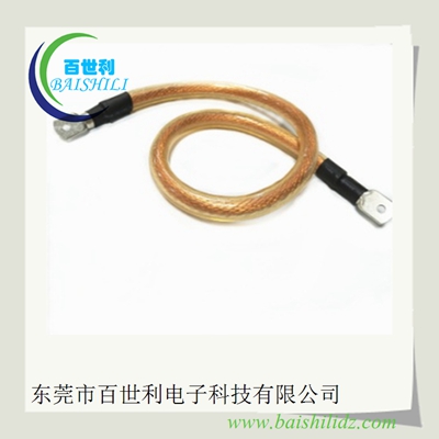百世利绝缘塑胶铜绞线软连接,绝缘浸塑镀锡铜绞线软连接