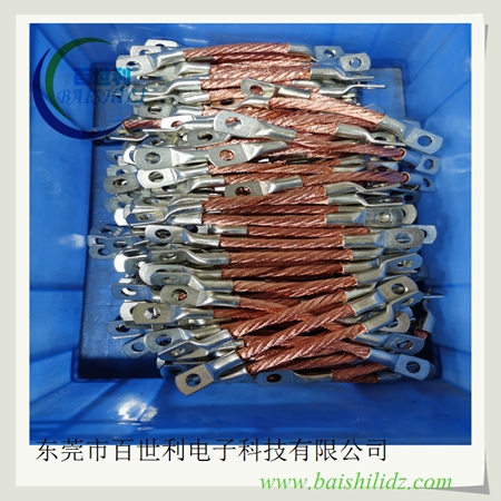 裸铜绞线法兰接地线,绝缘铜绞线法兰静电接地跨接线