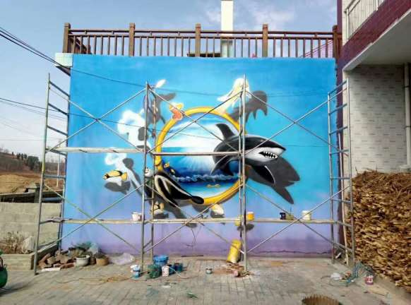 岳阳墙面彩绘,岳阳手绘立体画价格省
