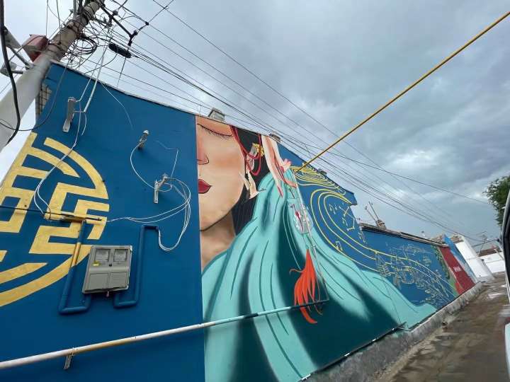 和田墙体彩绘,和田手绘立体画价格省