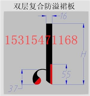 山东向上金品防溢裙板 200*15聚氨酯防溢裙板 挡煤板