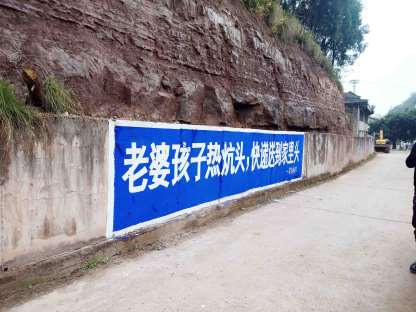 绵阳墙体喷绘,绵阳户外围墙广告,绵阳党建墙体标语