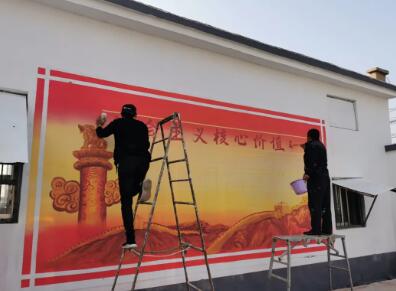 德阳彩绘壁画墙绘,德阳新农村墙面彩绘,德阳手绘壁画