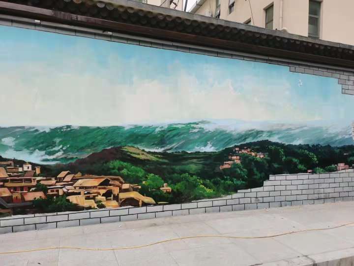 四川古建墙体彩绘墙画每一面都了不起
