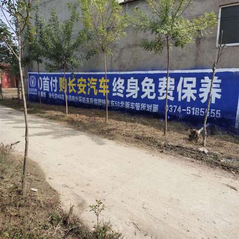 孝感墙体广告喷字,孝感眼科墙体广告传递出美好信念