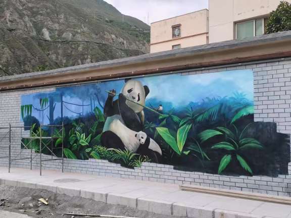 成都墙体彩绘机构 成都手绘壁画 成都涂鸦墙绘